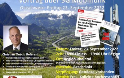 Kriessern SG – 23. September 2022 – Vortrag über 5G Mobilfunk