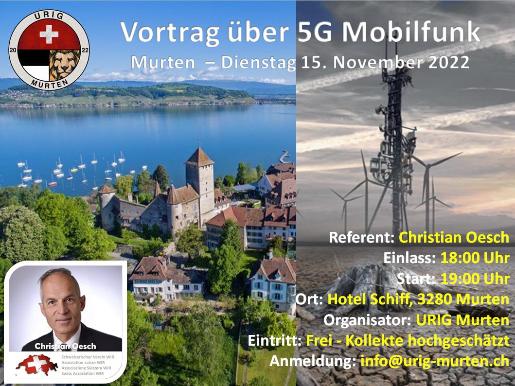 Murten – Vortrag über 5G Mobilfunk – 15.11.2022