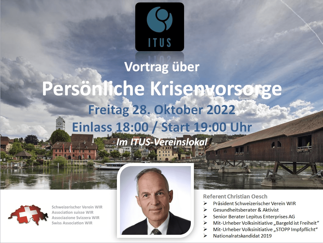 Persönliche Krisenvorsorge – 28.10.22 (Privatanlass)
