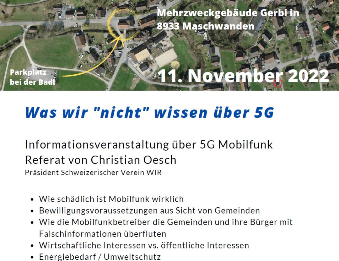 Maschwanden – Was wir „nicht“ wissen über 5G – 11.11.22