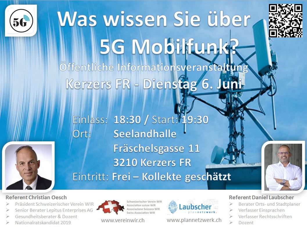 6.6.23 in Kerzers FR – 5G Informationsveranstaltung