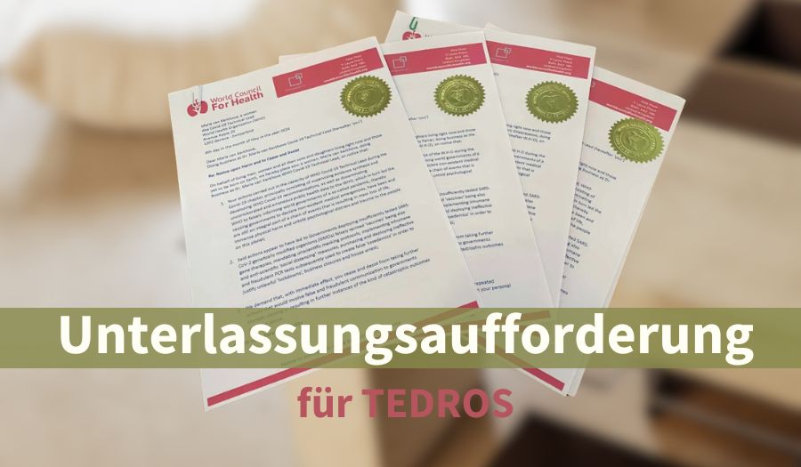 Unterlassungsaufforderung TEDROS – Übergabe durch RA Philipp Kruse