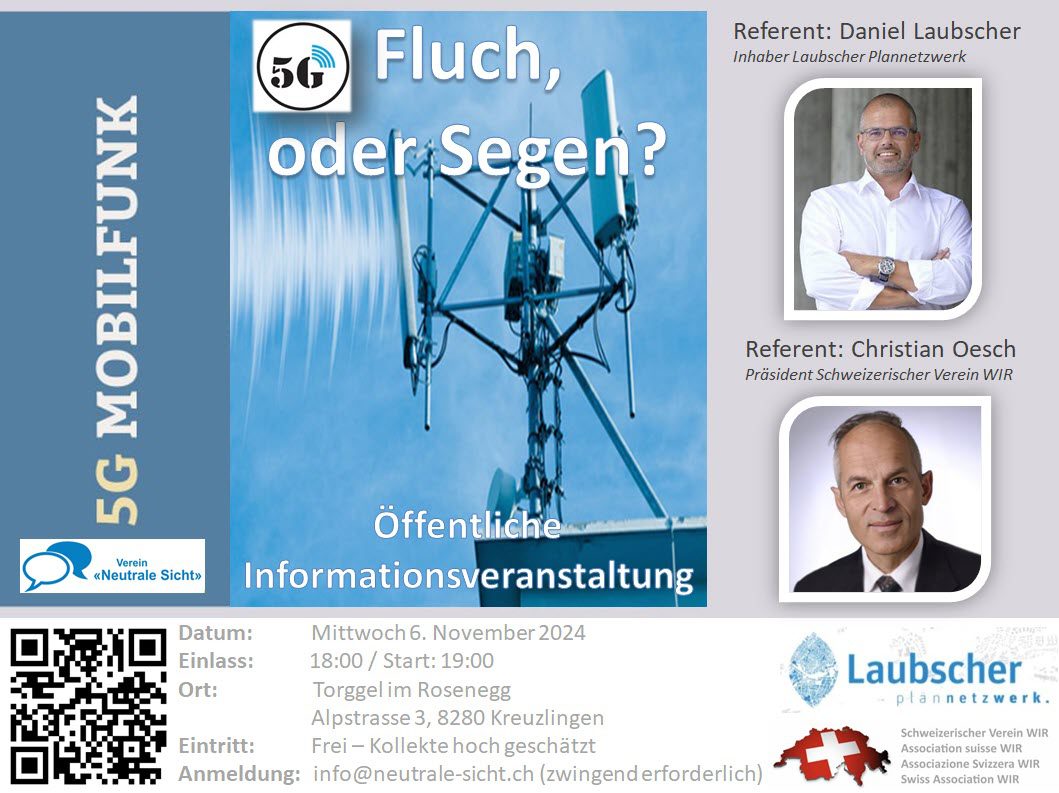 Kreuzlingen, 6.11.24 – Öffentliche Informationsveranstaltung 5G