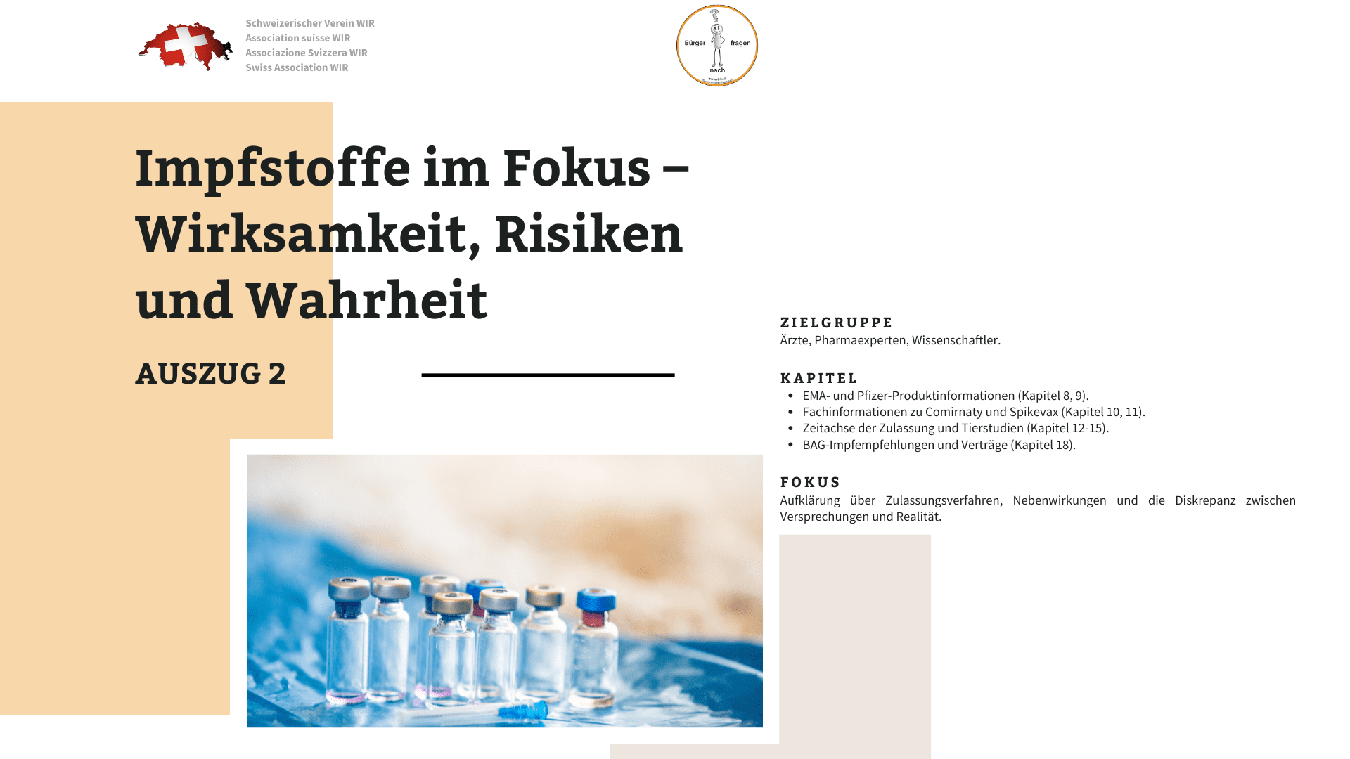 Aufarbeitung Impfstoffe – Schweizerischer Verein WIR