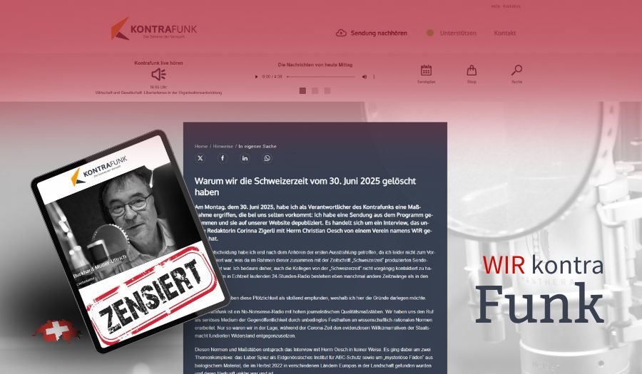 Stellungnahme zur Veröffentlichung von Kontrafunk vom 8. Juli 2025