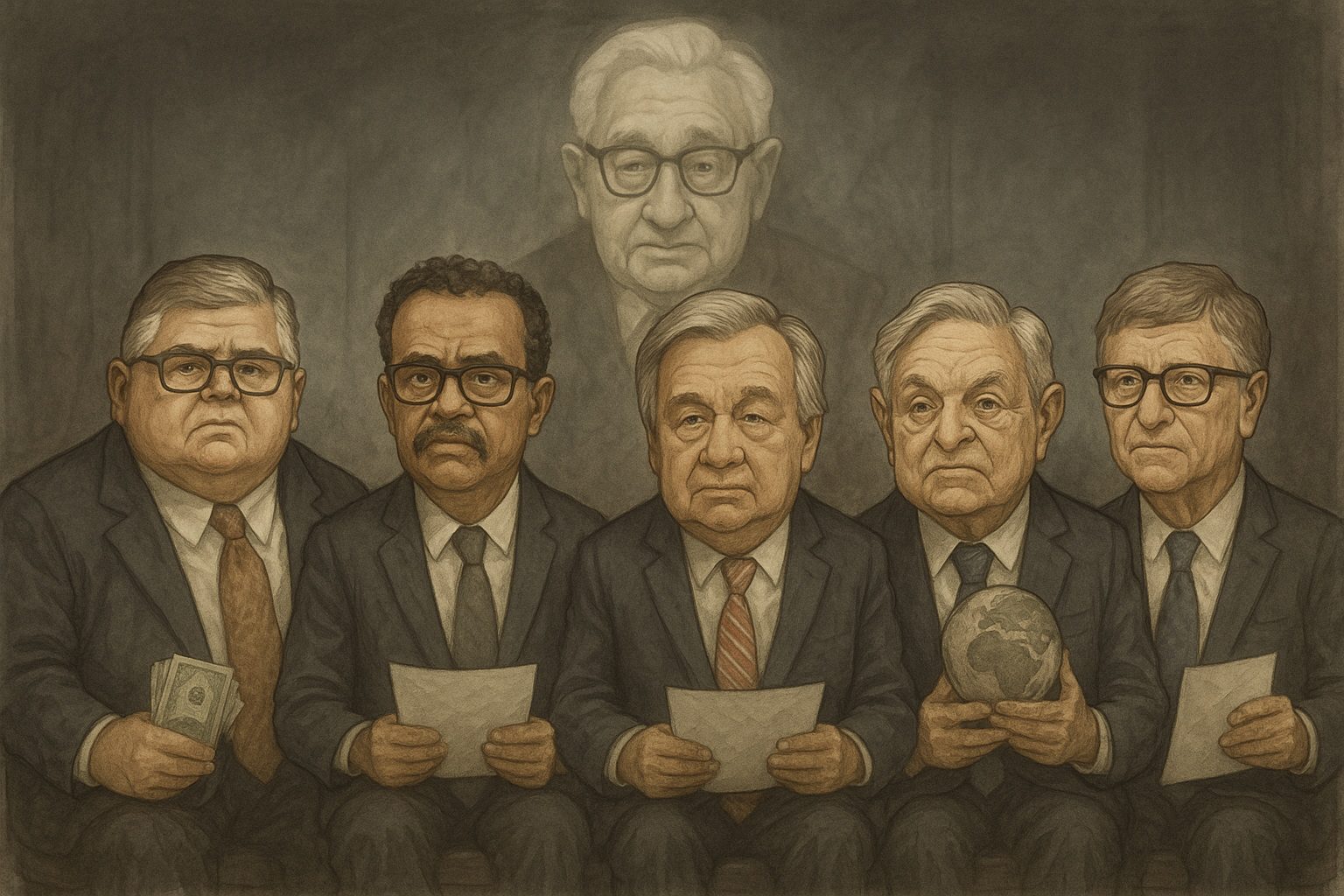 Gruppenbild mit Kissinger