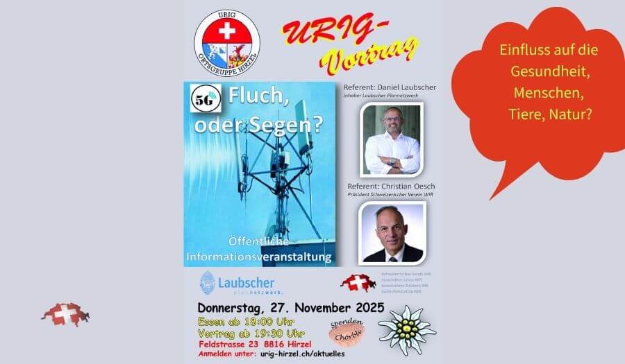 Hirzel, 27.11.25: 5G Wirkung – Nebenwirkungen – Lösungsvorschläge