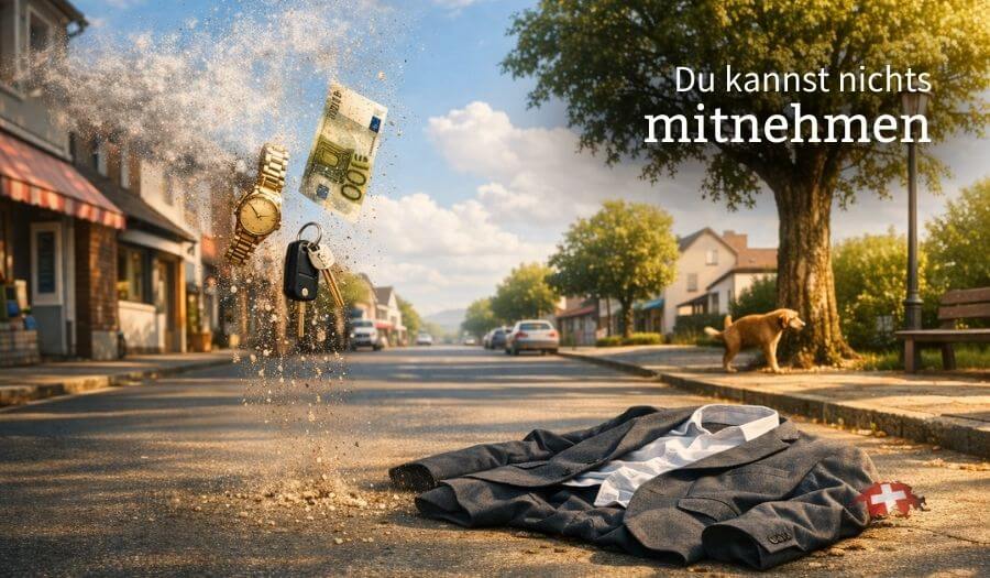 Du kannst nichts mitnehmen!